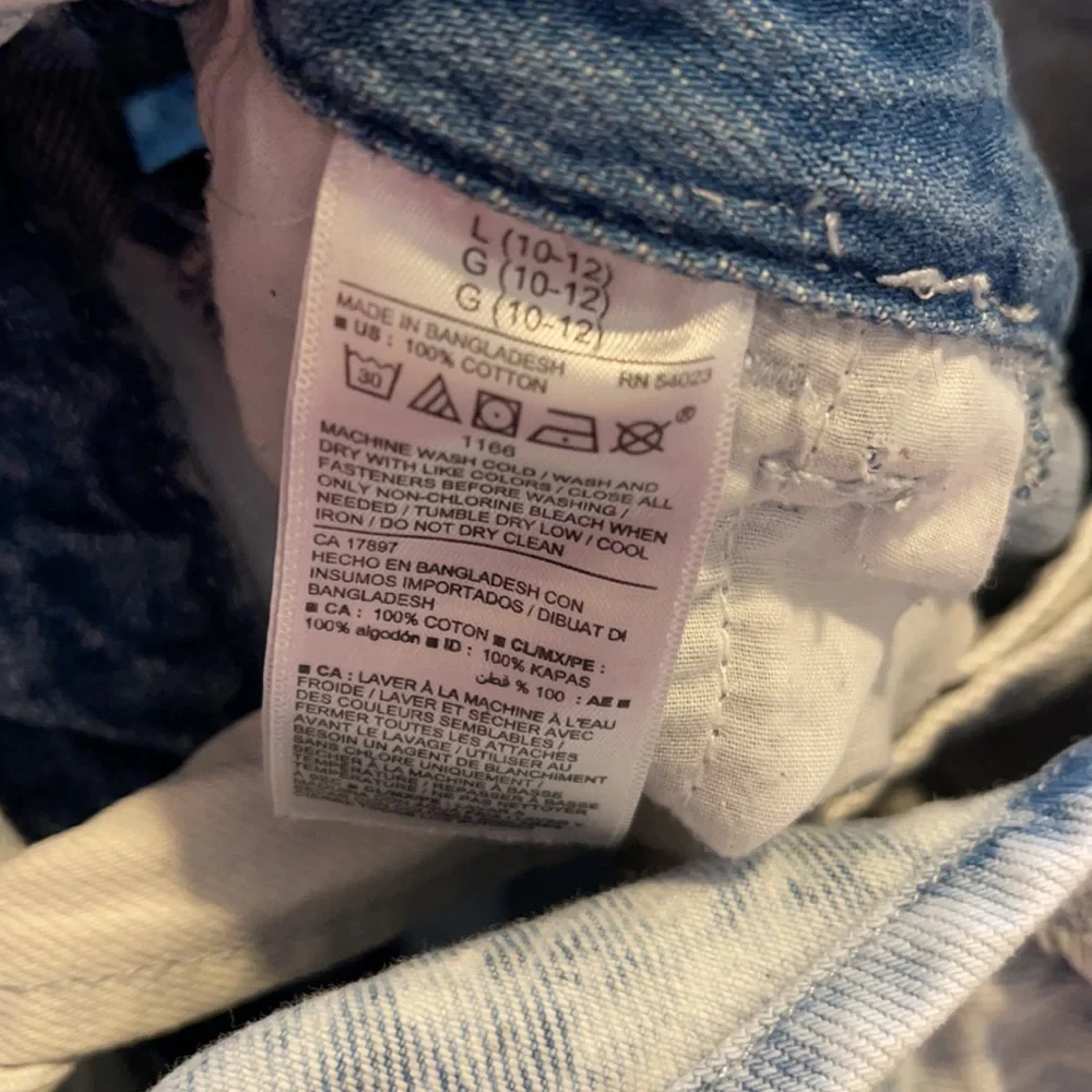 Old Navy acid  wash overall shorts L